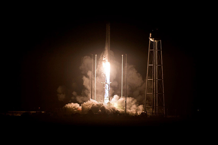 The successful launch of the carrier rocket "Antares"